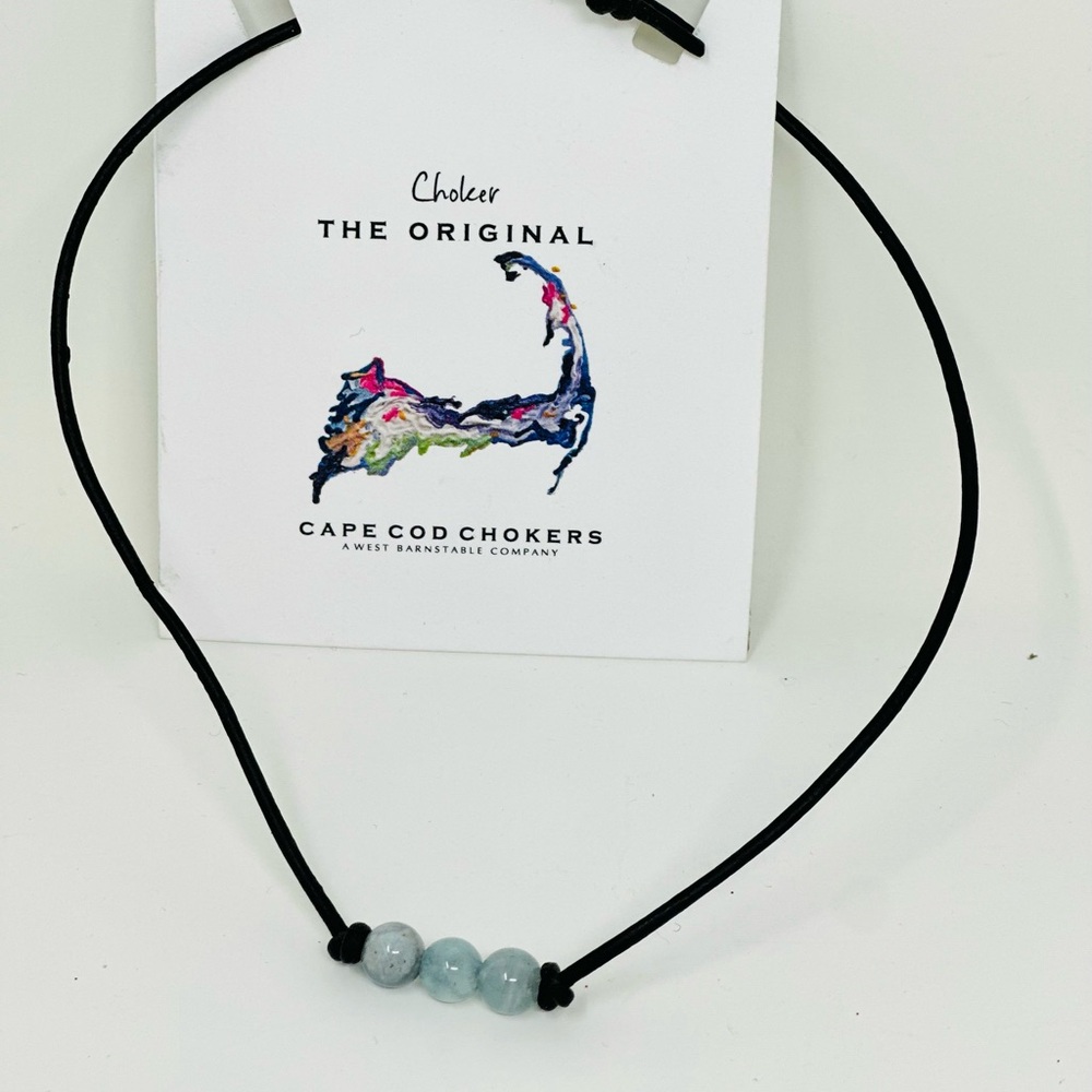 Cape Cod Chokers Beaded Choker Necklace Black Cord Beachy Y2K NWT Handmade - Picture 8 of 9